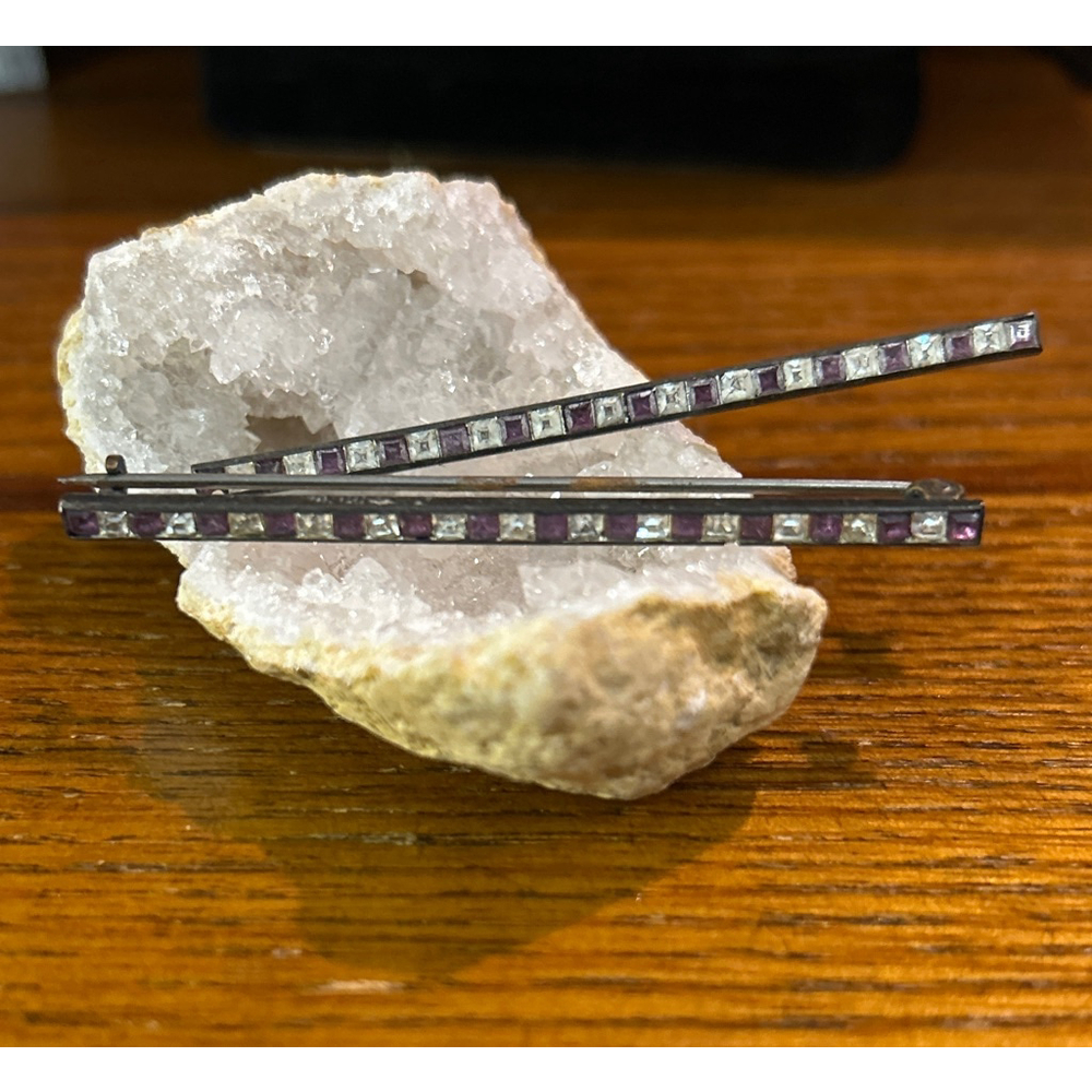 Women's Unbranded clear & Purple Rhinestone Brooches, One Size
